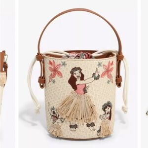 NWT  Loungefly Disney Lilo & Stitch Hula Floral Bucket Crossbody